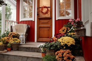 Decorated porch